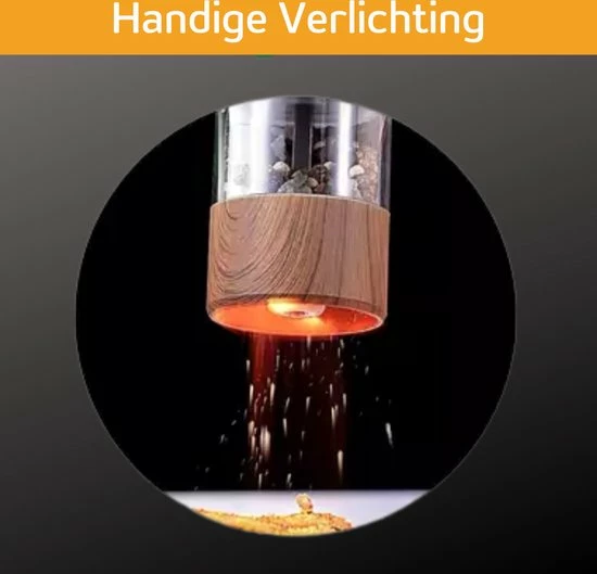 Korting ???? Merkloos Gov Products Elektrische Peper- En Zoutmolen Set Hout Met Lampje - Pepermolen - Kruidenmolen ???? 6 Korting ???? Merkloos Gov Products Elektrische Peper- En Zoutmolen Set Hout Met Lampje - Pepermolen - Kruidenmolen ???? - Afbeelding 6