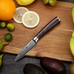 Korting ✔️ PAUDIN N8 Professioneel RVS Japans Groentemes 9 Cm - Vlijmscherp Schilmes Gemaakt Van Hoogwaardig Roestvast Duits Carbonstaal - Damascus Patroon - Klein Officemes - Nu Extra Scherp Geprijst - Black Friday - Sint En Kerst ???? -Tefal Shop 550x532 3
