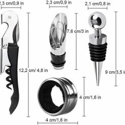 Top 10 ???? Merkloos Wijnopener Accesoires Set - Kurkentrekker - Druppelvanger - Stopper - Wijnschenker -Luxe Doos Zwart ???? 9 Top 10 ???? Merkloos Wijnopener Accesoires Set - Kurkentrekker - Druppelvanger - Stopper - Wijnschenker -Luxe Doos Zwart ???? -Tefal Shop 550x536 2