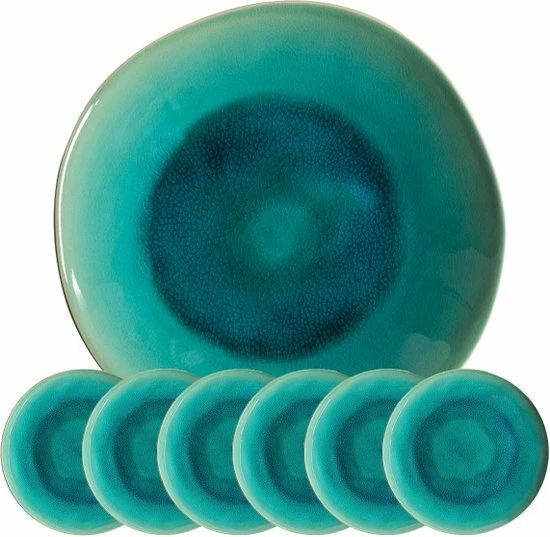 Uitgang ⌛ Costa Nova Riviera - Servies - Diepbord Azur - Aardewerk - 25,5 Cm Rond ???? 1 Uitgang ⌛ Costa Nova Riviera - Servies - Diepbord Azur - Aardewerk - 25,5 Cm Rond ????