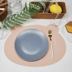 Coupon ???? Babycure Bear Placemats | Zwart & Cognac | Dubbelzijdig | Kunstleer | Tafel Onderlegger | Tafelgerij Voor Kinderen | Leuk Kado Om Te Geven! ???? -Tefal Shop 550x538 1