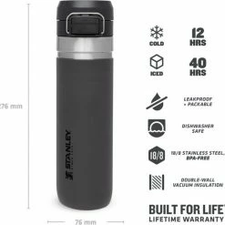 Promo ???? Stanley PMI Stanley The Quick Flip Water Bottle 0,70L - Thermosfles - Polar ???? 36 Promo ???? Stanley PMI Stanley The Quick Flip Water Bottle 0,70L - Thermosfles - Polar ???? -Tefal Shop 550x538