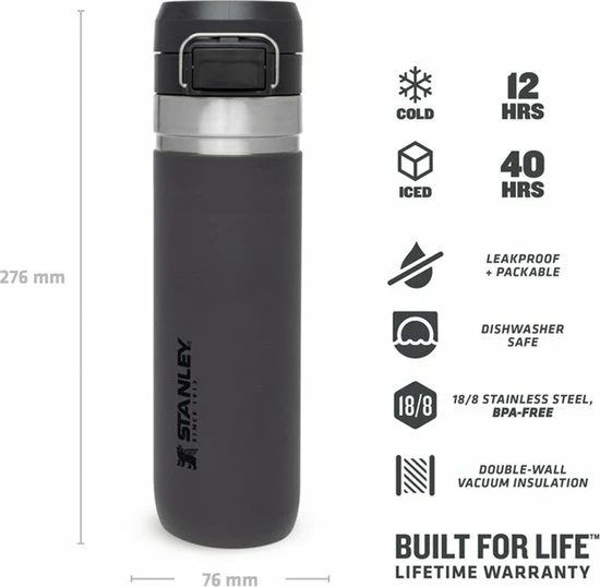 Promo ???? Stanley PMI Stanley The Quick Flip Water Bottle 0,70L - Thermosfles - Polar ???? 16 Promo ???? Stanley PMI Stanley The Quick Flip Water Bottle 0,70L - Thermosfles - Polar ???? - Afbeelding 16