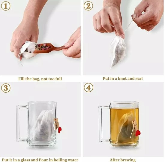 Coupon ???? Ecorare - Theezakjes Voor Losse Thee - Lege Theezakjes - Doorzichtig - 100 Stuks - 7x8 Cm - 3 Verschillende Maten ???? 3 Coupon ???? Ecorare - Theezakjes Voor Losse Thee - Lege Theezakjes - Doorzichtig - 100 Stuks - 7x8 Cm - 3 Verschillende Maten ???? - Afbeelding 3