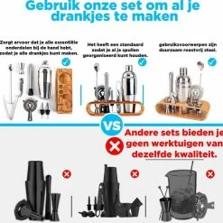Beste recensies van ???? Lifest Luxe Cocktail Shaker Set - Cocktail Set 12 Delig - Origineel Cadeau ???? -Tefal Shop 550x541 3
