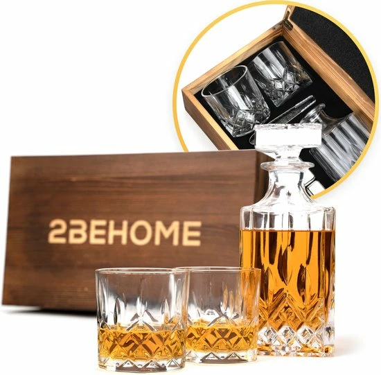 Aanbiedingen ???? 2BEHOME Whiskey Set Met Decanteer Karaf - Incl. 2 Whiskey Glazen En 6 Whiskey Stones En Luxe Geschenkdoos - Whisky - Cadeau Voor Man/vrouw ✨ 1 Aanbiedingen ???? 2BEHOME Whiskey Set Met Decanteer Karaf - Incl. 2 Whiskey Glazen En 6 Whiskey Stones En Luxe Geschenkdoos - Whisky - Cadeau Voor Man/vrouw ✨