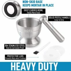 Uitgang ???? BOTC Vijzel Met Stamper – RVS – Geschikt Voor Specerijen, Kruiden, Knoflook - Sliver ???? 9 Uitgang ???? BOTC Vijzel Met Stamper – RVS – Geschikt Voor Specerijen, Kruiden, Knoflook - Sliver ???? -Tefal Shop 550x543 2