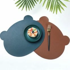 Coupon ???? Babycure Bear Placemats | Zwart & Cognac | Dubbelzijdig | Kunstleer | Tafel Onderlegger | Tafelgerij Voor Kinderen | Leuk Kado Om Te Geven! ???? -Tefal Shop 550x544 3