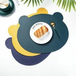 Coupon ???? Babycure Bear Placemats | Zwart & Cognac | Dubbelzijdig | Kunstleer | Tafel Onderlegger | Tafelgerij Voor Kinderen | Leuk Kado Om Te Geven! ???? -Tefal Shop 550x545