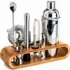 Aanbiedingen ???? SensaHome - 10-Delige Luxe Cocktail Shaker Set - Bartending Kit - 350 Ml - RVS - Inclusief Standaard - Lekvrij - Vaatwasser Bestendig - Cadeau Tip! ❤️