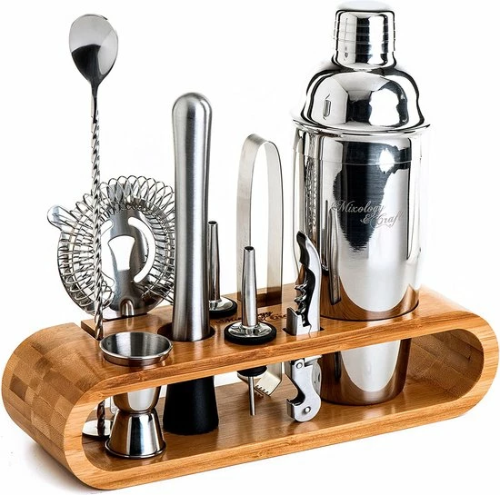 Aanbiedingen ???? SensaHome - 10-Delige Luxe Cocktail Shaker Set - Bartending Kit - 350 Ml - RVS - Inclusief Standaard - Lekvrij - Vaatwasser Bestendig - Cadeau Tip! ❤️ 1 Aanbiedingen ???? SensaHome - 10-Delige Luxe Cocktail Shaker Set - Bartending Kit - 350 Ml - RVS - Inclusief Standaard - Lekvrij - Vaatwasser Bestendig - Cadeau Tip! ❤️