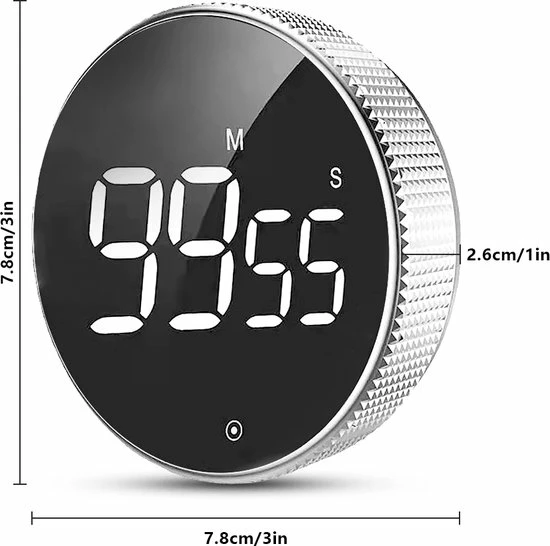 Goedkoopste ???? P-Repair Digitale Kookwekker - Smart Timer - LED Display - Magnetisch Met Handige Draaiknop ???? 5 Goedkoopste ???? P-Repair Digitale Kookwekker - Smart Timer - LED Display - Magnetisch Met Handige Draaiknop ???? - Afbeelding 5