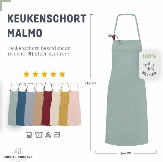 Beste deal ???? Sophie Nørdinn Schort Van Sophie Nordinn® - Keukenschort Malmö (Mintgroen) - Schorten Voor Vrouwen - 87 X 77 Cm ???? 5 Beste deal ???? Sophie Nørdinn Schort Van Sophie Nordinn® - Keukenschort Malmö (Mintgroen) - Schorten Voor Vrouwen - 87 X 77 Cm ???? - Afbeelding 5