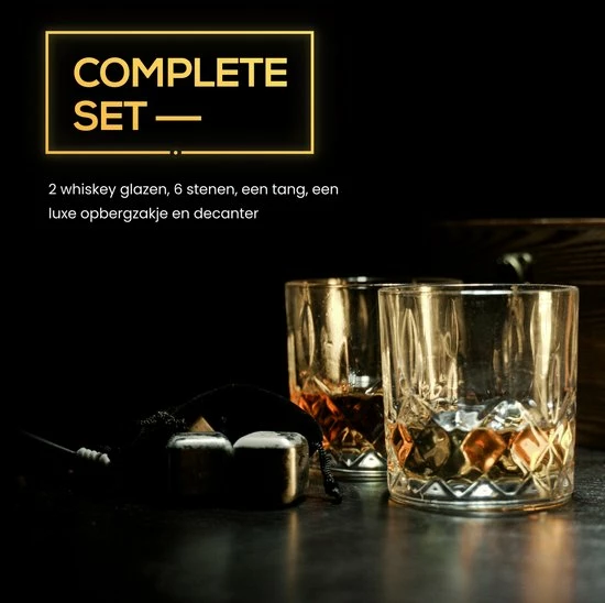 Aanbiedingen ???? 2BEHOME Whiskey Set Met Decanteer Karaf - Incl. 2 Whiskey Glazen En 6 Whiskey Stones En Luxe Geschenkdoos - Whisky - Cadeau Voor Man/vrouw ✨ 6 Aanbiedingen ???? 2BEHOME Whiskey Set Met Decanteer Karaf - Incl. 2 Whiskey Glazen En 6 Whiskey Stones En Luxe Geschenkdoos - Whisky - Cadeau Voor Man/vrouw ✨ - Afbeelding 6