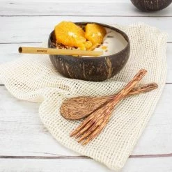 Hete verkoop ???? Ecowize Coconut Bowls (Set Van 3) - Kokosnoot Kom & Schaal - Met 3 Lepels, 3 Vorken En 8 Bamboe Rietjes - Zero Waste & Herbruikbaar - Duurzaam Cadeau ⌛ -Tefal Shop 550x549 15