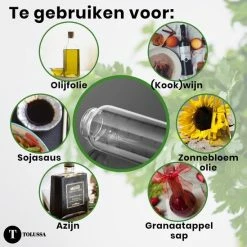 Nieuw ⌛ Tolussa Olijfolie Fles 500ML – Oliefles Glas Met Schenktuit – Anti-drup - Incl. Deksel ⌛ -Tefal Shop 550x549 23
