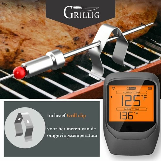 Top 10 ???? Grillig - Pro Smart Vleesthermometer - Draadloze BBQ Thermometer Met 6 Sondes - Geschikt Voor BBQ - Oven - Grill - Formuis - Inclusief Batterij En App ⌛ 6 Top 10 ???? Grillig - Pro Smart Vleesthermometer - Draadloze BBQ Thermometer Met 6 Sondes - Geschikt Voor BBQ - Oven - Grill - Formuis - Inclusief Batterij En App ⌛ - Afbeelding 6
