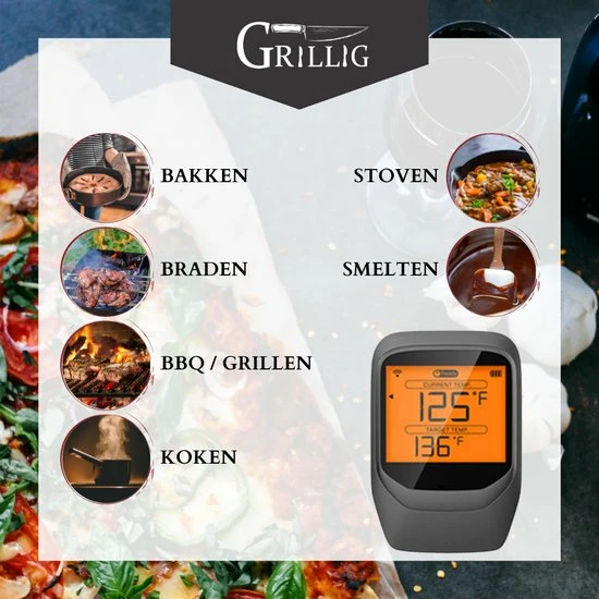 Top 10 ???? Grillig - Pro Smart Vleesthermometer - Draadloze BBQ Thermometer Met 6 Sondes - Geschikt Voor BBQ - Oven - Grill - Formuis - Inclusief Batterij En App ⌛ 7 Top 10 ???? Grillig - Pro Smart Vleesthermometer - Draadloze BBQ Thermometer Met 6 Sondes - Geschikt Voor BBQ - Oven - Grill - Formuis - Inclusief Batterij En App ⌛ - Afbeelding 7