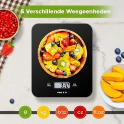 Groothandel ???? Witts Digitale Precisie Keuken Weegschaal – 1gr Tot 15 Kg – Tarra Functie – Elektrisch – Zwart ???? -Tefal Shop 550x550 11