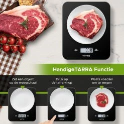 Groothandel ???? Witts Digitale Precisie Keuken Weegschaal – 1gr Tot 15 Kg – Tarra Functie – Elektrisch – Zwart ???? -Tefal Shop 550x550 14