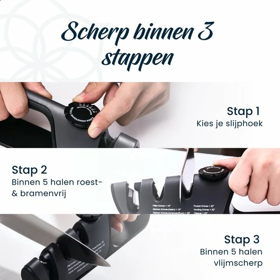 Beste Verkoop ⌛ ZenKitch Messenslijper - Aanzetstaal - Verstelbare Slijphoek & 2 Standen - Incl. Scharenslijper - Doortrekslijper - Carbon Steel ???? 3 Beste Verkoop ⌛ ZenKitch Messenslijper - Aanzetstaal - Verstelbare Slijphoek & 2 Standen - Incl. Scharenslijper - Doortrekslijper - Carbon Steel ???? - Afbeelding 3