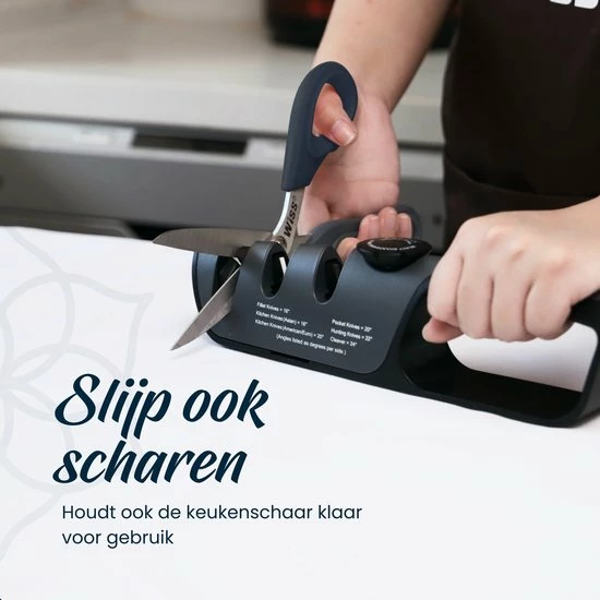 Beste Verkoop ⌛ ZenKitch Messenslijper - Aanzetstaal - Verstelbare Slijphoek & 2 Standen - Incl. Scharenslijper - Doortrekslijper - Carbon Steel ???? 8 Beste Verkoop ⌛ ZenKitch Messenslijper - Aanzetstaal - Verstelbare Slijphoek & 2 Standen - Incl. Scharenslijper - Doortrekslijper - Carbon Steel ???? - Afbeelding 8