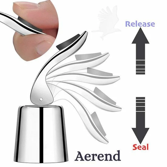 Hete verkoop ✔️ AEREND Wijnstopper Met Hendel Van Roestvrij Staal, Herbruikbare Rubberen Vacuümafdichting, De Flesstopper Houdt De Wijn Vers ???? 3 Hete verkoop ✔️ AEREND Wijnstopper Met Hendel Van Roestvrij Staal, Herbruikbare Rubberen Vacuümafdichting, De Flesstopper Houdt De Wijn Vers ???? - Afbeelding 3