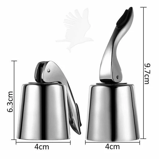 Hete verkoop ✔️ AEREND Wijnstopper Met Hendel Van Roestvrij Staal, Herbruikbare Rubberen Vacuümafdichting, De Flesstopper Houdt De Wijn Vers ???? 4 Hete verkoop ✔️ AEREND Wijnstopper Met Hendel Van Roestvrij Staal, Herbruikbare Rubberen Vacuümafdichting, De Flesstopper Houdt De Wijn Vers ???? - Afbeelding 4