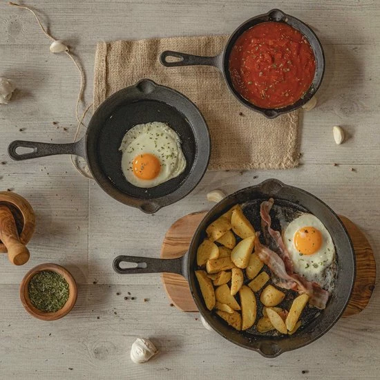 Uitgang ???? Blackwell Koekenpannenset - Gietijzer - ø 16, 20 En 25 Cm - Zonder Anti-aanbaklaag ???? 4 Uitgang ???? Blackwell Koekenpannenset - Gietijzer - ø 16, 20 En 25 Cm - Zonder Anti-aanbaklaag ???? - Afbeelding 4