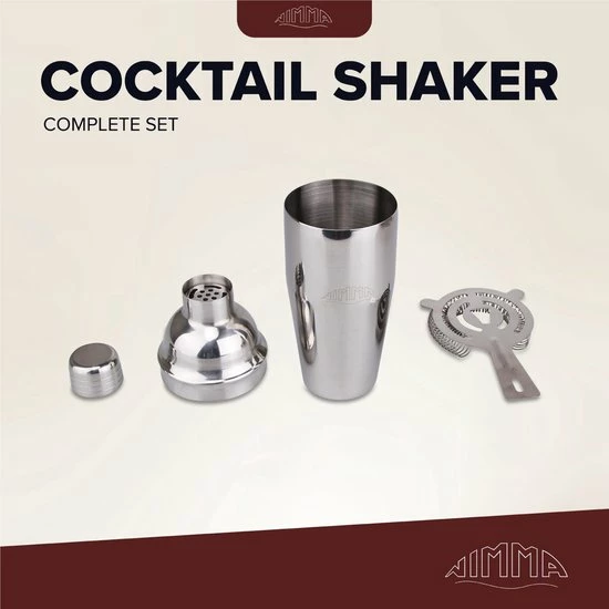 Hete verkoop ???? Nimma Cocktail Shaker Set - Incl. Stamper En E-Book - Cocktailshaker Houder - 13 Delige Cocktailset - RVS - 750ML ???? 6 Hete verkoop ???? Nimma Cocktail Shaker Set - Incl. Stamper En E-Book - Cocktailshaker Houder - 13 Delige Cocktailset - RVS - 750ML ???? - Afbeelding 6