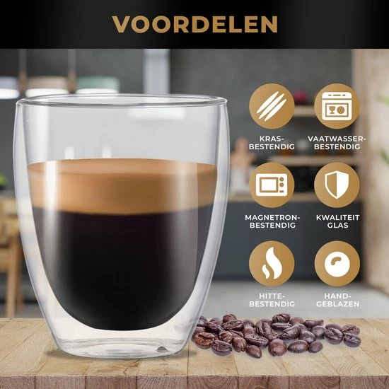 Korting ???? RoyalGoods® Dubbelwandige Glazen – Koffieglazen - Theeglazen – 450ML – 2 Stuks – Cappuccino Glazen - Latte Macchiato Glazen ???? 6 Korting ???? RoyalGoods® Dubbelwandige Glazen – Koffieglazen - Theeglazen – 450ML – 2 Stuks – Cappuccino Glazen - Latte Macchiato Glazen ???? - Afbeelding 6