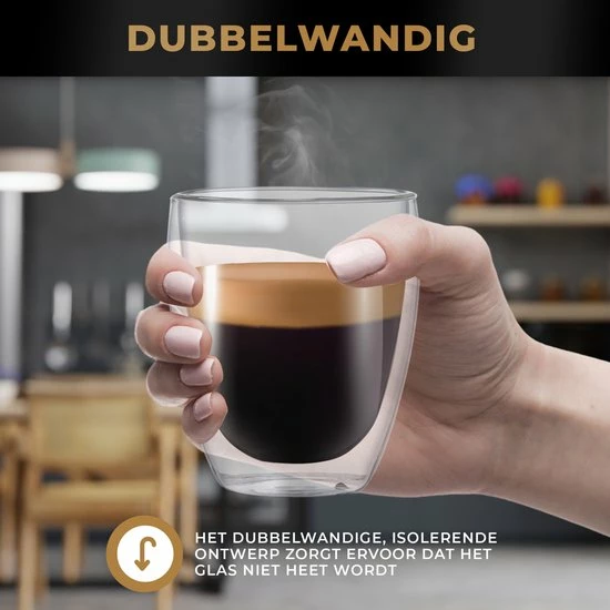 Korting ???? RoyalGoods® Dubbelwandige Glazen – Koffieglazen - Theeglazen – 450ML – 2 Stuks – Cappuccino Glazen - Latte Macchiato Glazen ???? 7 Korting ???? RoyalGoods® Dubbelwandige Glazen – Koffieglazen - Theeglazen – 450ML – 2 Stuks – Cappuccino Glazen - Latte Macchiato Glazen ???? - Afbeelding 7