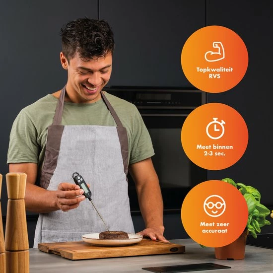 Beste deal ???? Captain Cook Keukenthermometer - Inclusief E-Kookboek - Vleesthermometer - BBQ Thermometer- Suikerthermometer - Kernthermometer ✨ 7 Beste deal ???? Captain Cook Keukenthermometer - Inclusief E-Kookboek - Vleesthermometer - BBQ Thermometer- Suikerthermometer - Kernthermometer ✨ - Afbeelding 7