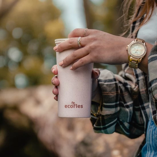 Gloednieuw ⭐ Ecofles - Thermosbeker - Travel Mug – Koffiebeker To Go – Duurzaam - Bioplastic - 450ml – Groen ???? 8 Gloednieuw ⭐ Ecofles - Thermosbeker - Travel Mug – Koffiebeker To Go – Duurzaam - Bioplastic - 450ml – Groen ???? - Afbeelding 8