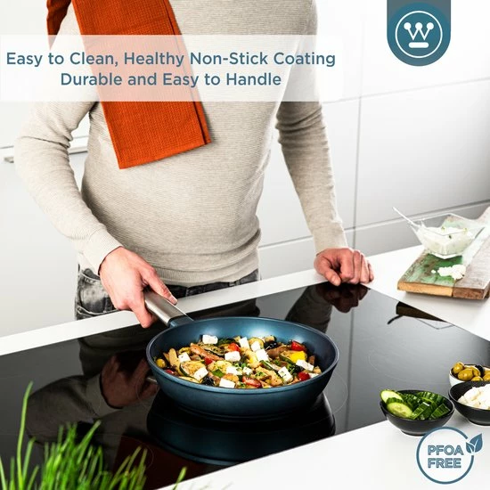 Gloednieuw ✔️ Westinghouse Performance Series - Koekenpan Inductie 28cm - Oven Geschikt - Blauw ???? 7 Gloednieuw ✔️ Westinghouse Performance Series - Koekenpan Inductie 28cm - Oven Geschikt - Blauw ???? - Afbeelding 7