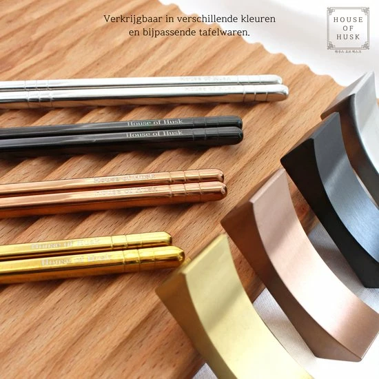 Beste Verkoop ???? House Of Husk Chopsticks Set - Koreaanse Eetstokjes - Vaatwasserbestendig - RVS - 5 Paar - Rose Goud ⌛ 7 Beste Verkoop ???? House Of Husk Chopsticks Set - Koreaanse Eetstokjes - Vaatwasserbestendig - RVS - 5 Paar - Rose Goud ⌛ - Afbeelding 7