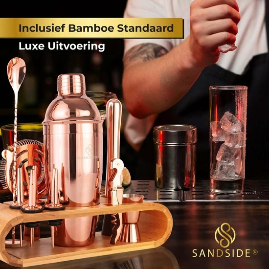 Beste recensies van ❤️ Sandside TIP: Cocktail Set Premium – Cocktailset 12-Delig Met Bamboe Standaard – Cocktailshaker 750ml – Rose – Luxe Giftbox ⌛ 2 Beste recensies van ❤️ Sandside TIP: Cocktail Set Premium – Cocktailset 12-Delig Met Bamboe Standaard – Cocktailshaker 750ml – Rose – Luxe Giftbox ⌛ - Afbeelding 2