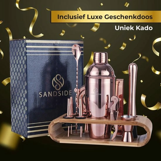 Beste recensies van ❤️ Sandside TIP: Cocktail Set Premium – Cocktailset 12-Delig Met Bamboe Standaard – Cocktailshaker 750ml – Rose – Luxe Giftbox ⌛ 4 Beste recensies van ❤️ Sandside TIP: Cocktail Set Premium – Cocktailset 12-Delig Met Bamboe Standaard – Cocktailshaker 750ml – Rose – Luxe Giftbox ⌛ - Afbeelding 4
