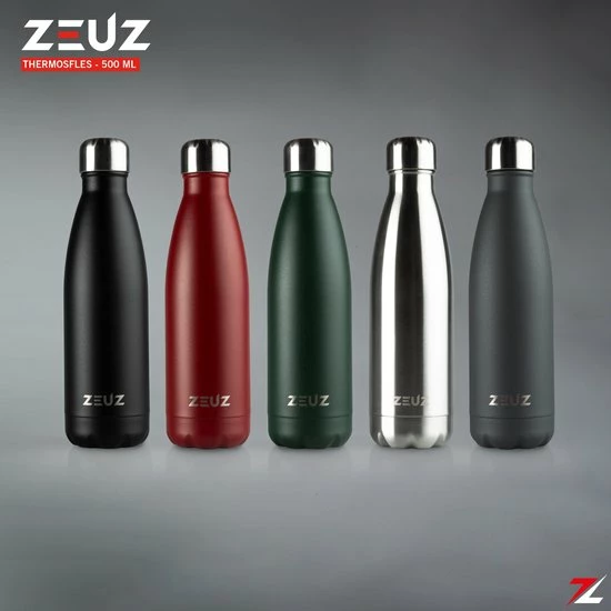 Nieuw ⭐ ZEUZ® Premium RVS Thermosfles & Drinkfles - Isoleerfles – Waterfles Met Rietje - BPA Vrij – 500 Ml - Mat Zwart ???? 6 Nieuw ⭐ ZEUZ® Premium RVS Thermosfles & Drinkfles - Isoleerfles – Waterfles Met Rietje - BPA Vrij – 500 Ml - Mat Zwart ???? - Afbeelding 6