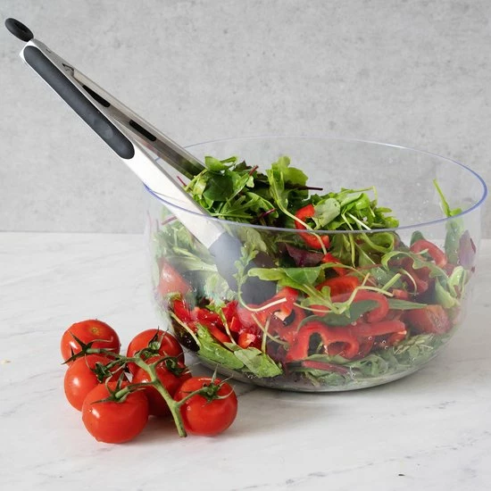 Goedkoop ???? Navaris Keukentang Set Van 2 - Serveertang - Voedseltang - Vleestang - Barbecuetang - Roestvrij Staal En Siliconen - 23 & 30 Cm - Zwart ???? 2 Goedkoop ???? Navaris Keukentang Set Van 2 - Serveertang - Voedseltang - Vleestang - Barbecuetang - Roestvrij Staal En Siliconen - 23 & 30 Cm - Zwart ???? - Afbeelding 2