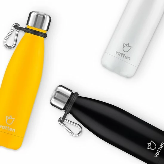 Nieuw ???? Vatten® Premium RVS Thermosfles - 500 Ml - Mat Zwart - Waterfles Met Rietje - Isoleerfles ???? 4 Nieuw ???? Vatten® Premium RVS Thermosfles - 500 Ml - Mat Zwart - Waterfles Met Rietje - Isoleerfles ???? - Afbeelding 4