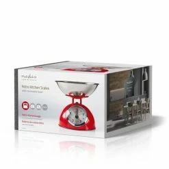 Gloednieuw ???? Nedis Keukenweegschaal | Analoog | Roestvrij Staal | Verwijderbare Kom | Rood ???? -Tefal Shop 550x550 430