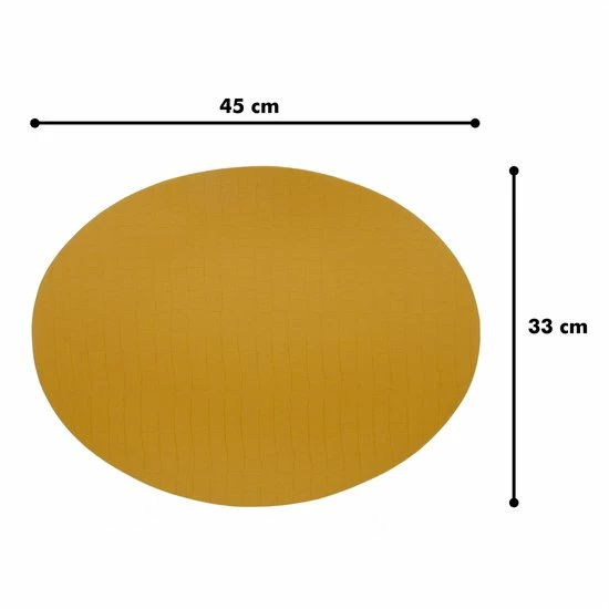 Beste deal ???? In Round Placemats Pakket – 4 Stuks – Lederlook Kunststof – Ovaal ???? 2 Beste deal ???? In Round Placemats Pakket – 4 Stuks – Lederlook Kunststof – Ovaal ???? - Afbeelding 2