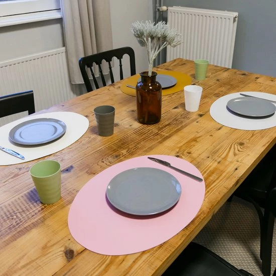Beste deal ???? In Round Placemats Pakket – 4 Stuks – Lederlook Kunststof – Ovaal ???? 3 Beste deal ???? In Round Placemats Pakket – 4 Stuks – Lederlook Kunststof – Ovaal ???? - Afbeelding 3