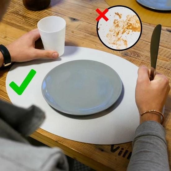 Beste deal ???? In Round Placemats Pakket – 4 Stuks – Lederlook Kunststof – Ovaal ???? 4 Beste deal ???? In Round Placemats Pakket – 4 Stuks – Lederlook Kunststof – Ovaal ???? - Afbeelding 4