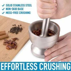 Uitgang ???? BOTC Vijzel Met Stamper – RVS – Geschikt Voor Specerijen, Kruiden, Knoflook - Sliver ???? 10 Uitgang ???? BOTC Vijzel Met Stamper – RVS – Geschikt Voor Specerijen, Kruiden, Knoflook - Sliver ???? -Tefal Shop 550x550 443