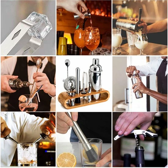 Aanbiedingen ???? SensaHome - 10-Delige Luxe Cocktail Shaker Set - Bartending Kit - 350 Ml - RVS - Inclusief Standaard - Lekvrij - Vaatwasser Bestendig - Cadeau Tip! ❤️ 5 Aanbiedingen ???? SensaHome - 10-Delige Luxe Cocktail Shaker Set - Bartending Kit - 350 Ml - RVS - Inclusief Standaard - Lekvrij - Vaatwasser Bestendig - Cadeau Tip! ❤️ - Afbeelding 5