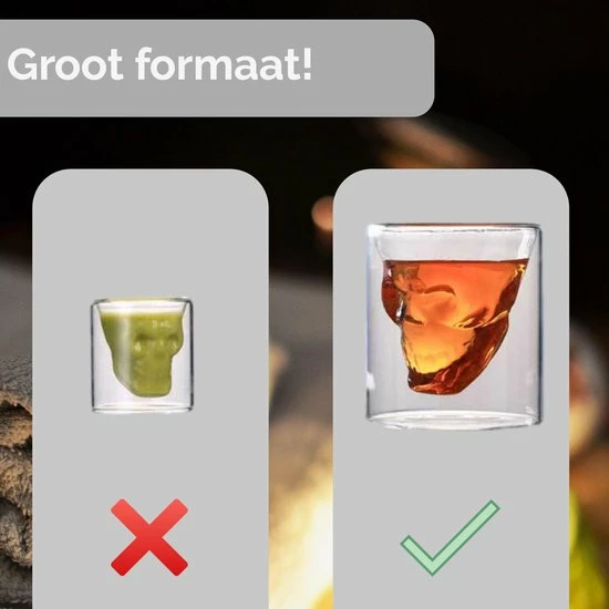 Beste recensies van ❤️ HomeShopXL Skull Glazen - Design Schedel Whiskey Glas - Set Van 2 Whiskeyglazen - 100ML Per Stuk - Borrel Party Feest Glazen ???? 4 Beste recensies van ❤️ HomeShopXL Skull Glazen - Design Schedel Whiskey Glas - Set Van 2 Whiskeyglazen - 100ML Per Stuk - Borrel Party Feest Glazen ???? - Afbeelding 4