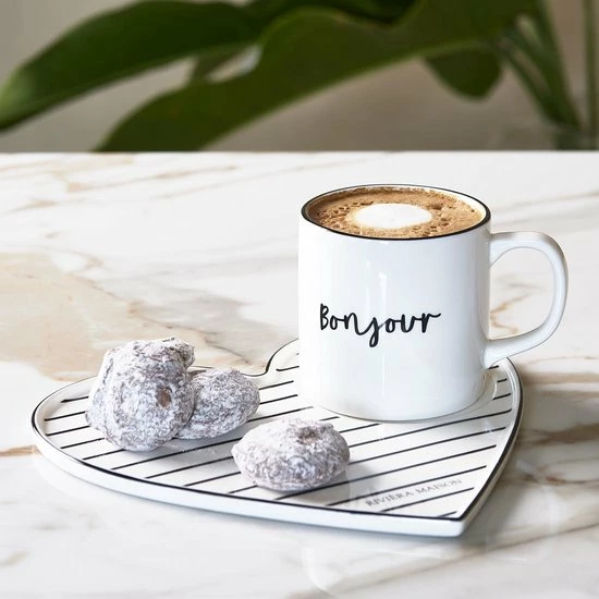 Hete verkoop ???? Riviera Maison Mok Met Tekst - Bonjour Lovely Cup & Saucer - Wit - 1 Stuks ⌛ 2 Hete verkoop ???? Riviera Maison Mok Met Tekst - Bonjour Lovely Cup & Saucer - Wit - 1 Stuks ⌛ - Afbeelding 2