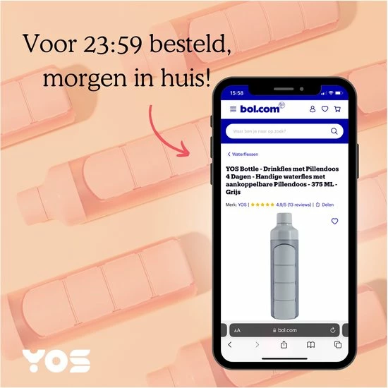 Beste recensies van ???? YOS Bottle - Drinkfles Met Pillendoos 4 Dagen - Handige Waterfles Met Aankoppelbare Pillendoos - 375 ML - Grijs ???? 8 Beste recensies van ???? YOS Bottle - Drinkfles Met Pillendoos 4 Dagen - Handige Waterfles Met Aankoppelbare Pillendoos - 375 ML - Grijs ???? - Afbeelding 8